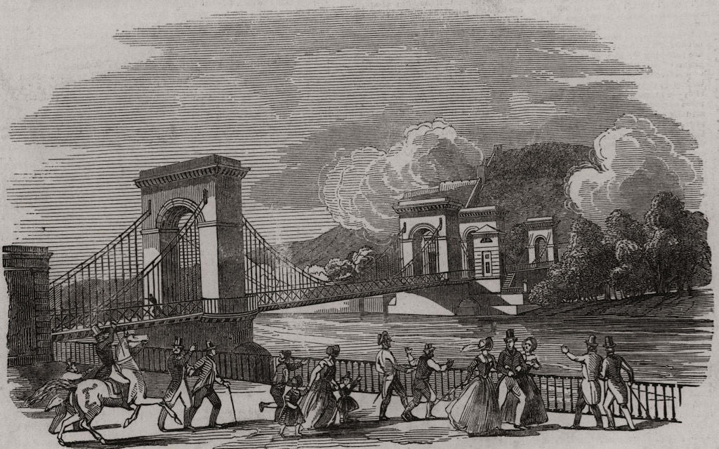 Prague - sketched after the late bombardment. Czech Republic 1848 old print